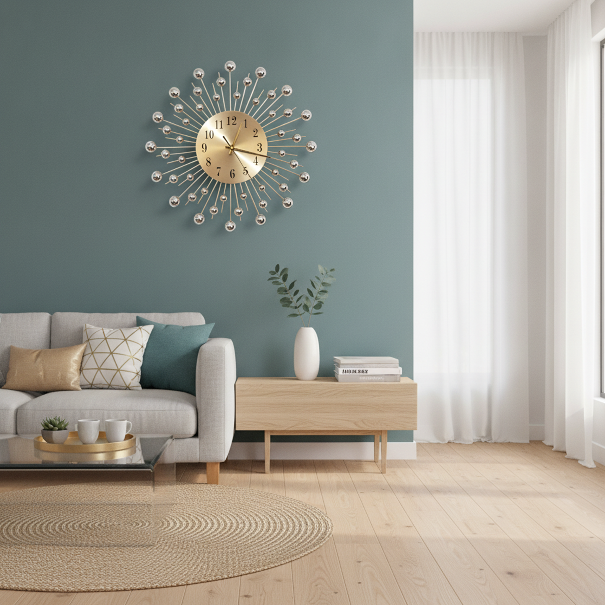 Radiant Starburst Decorative Wall Clock