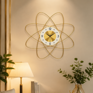 Intertwined Ring Atomic Decor Wall Clock