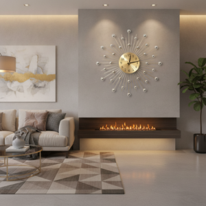 Radiant Starburst Metal Wall Clock