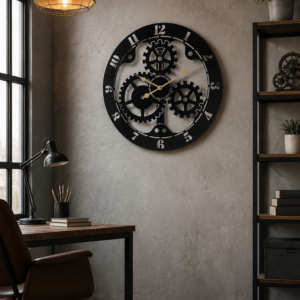 Vintage Steampunk Gear Wall Clock