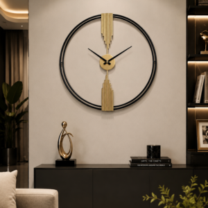 Minimalist wrought iron decor clock