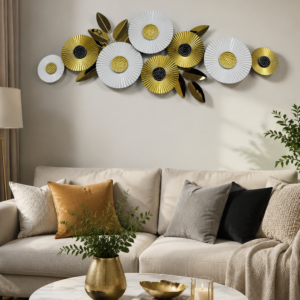 Symmetric Radial Sunflower Botanical Wall Ornament