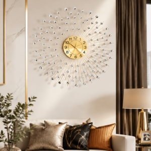 Sunburst Decorative Metal Wall Clock