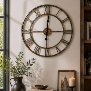 Antique Roman Open Frame Wall Clock