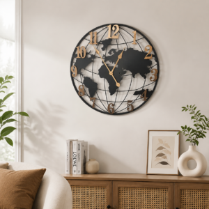 GlobalWallClock MetalDecorClock WorldMapIronClock