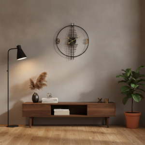 Minimalist Vertical Bar Iron Art Wall Clock
