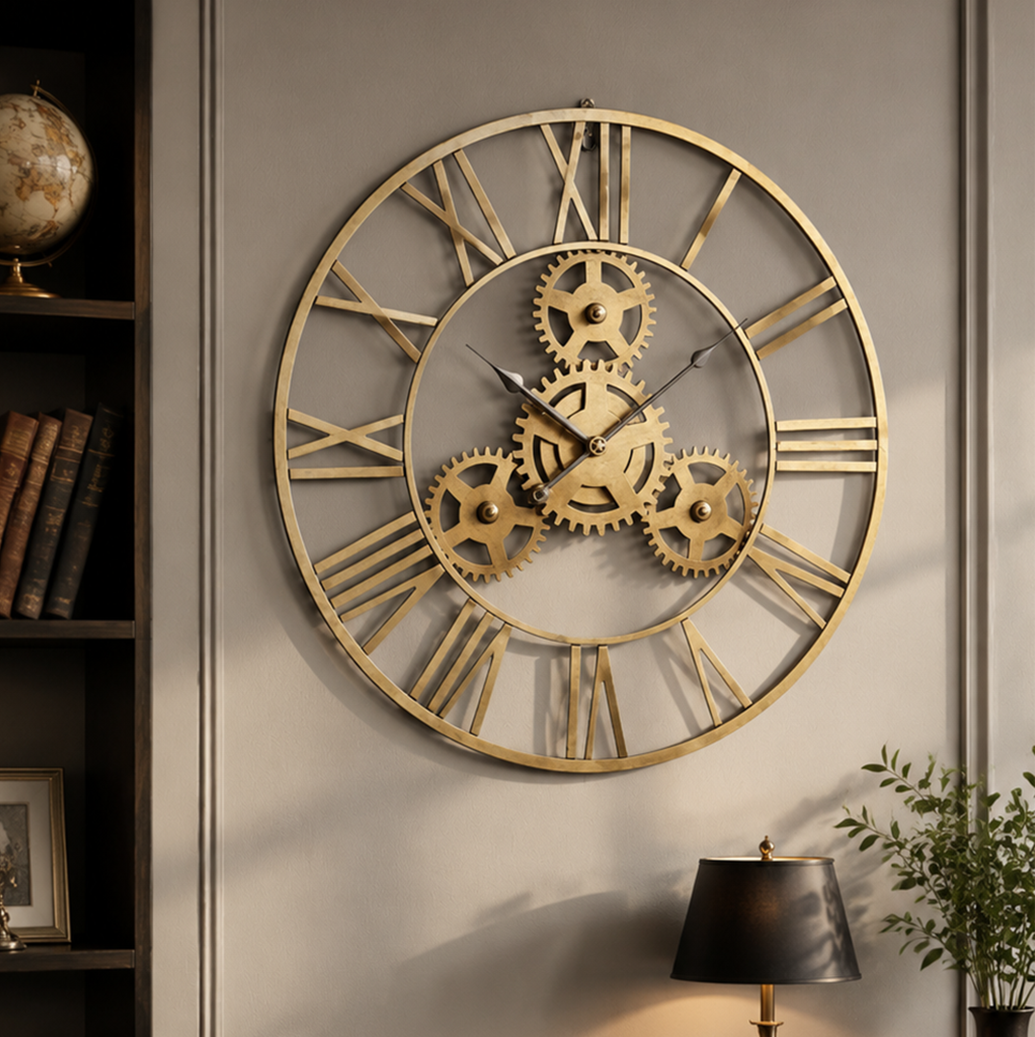 Industrial Steampunk Gear Wall Clock