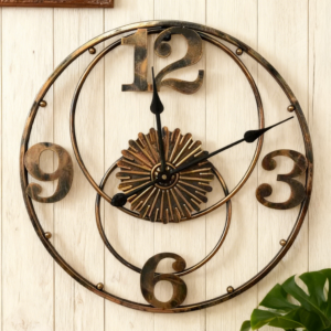 Vintage Interlocking Ring Metal Wall Clock