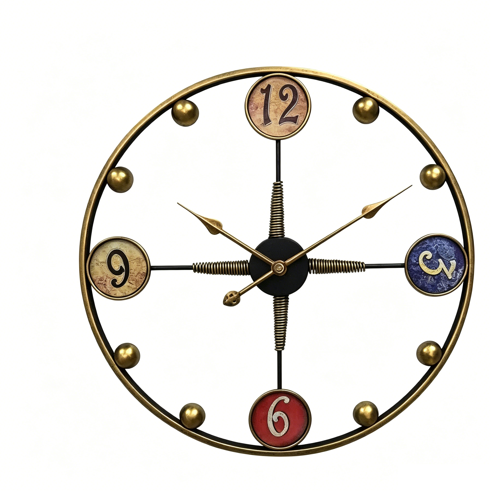 Retro Skeleton Metal Wall Clock - Image 2