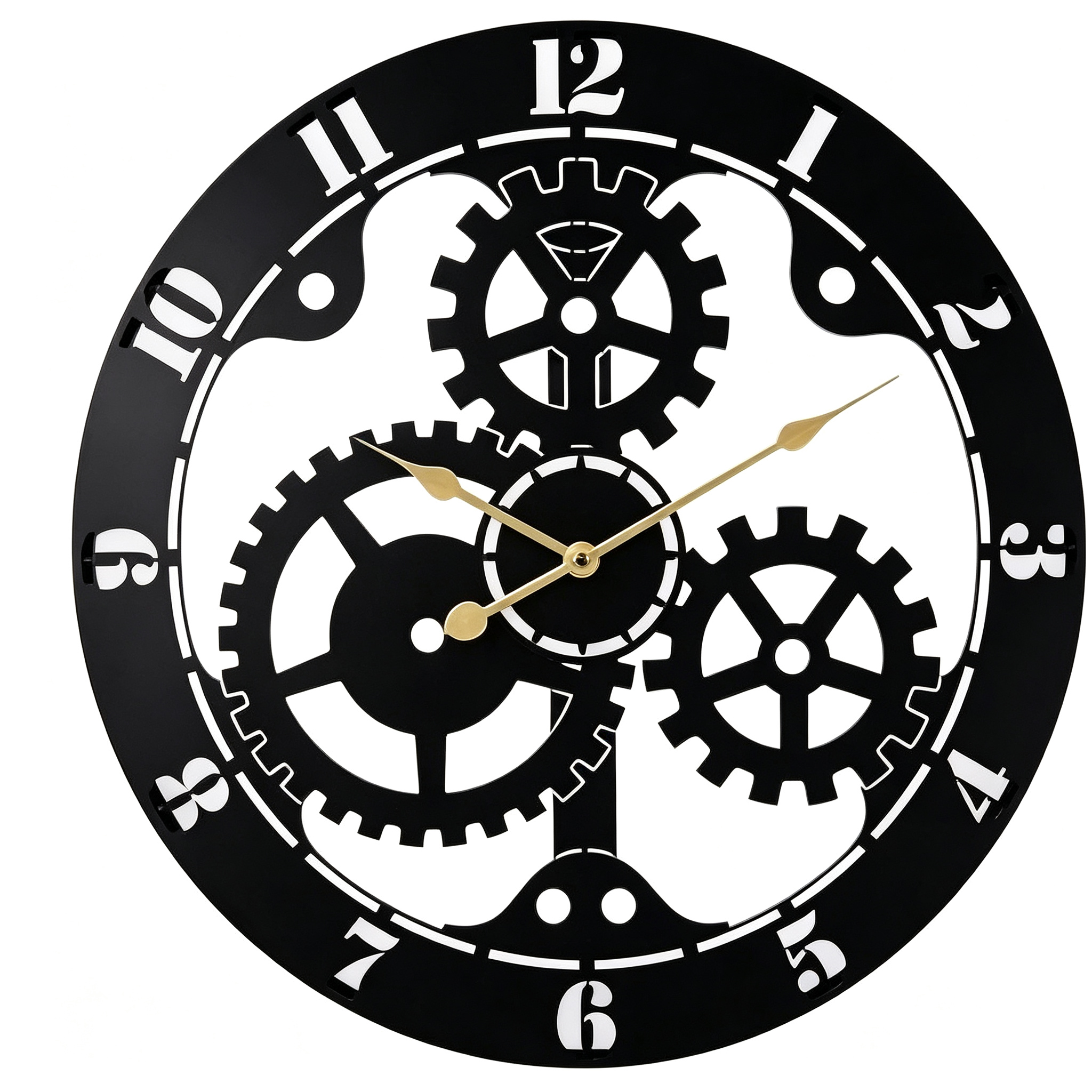 Vintage Steampunk Gear Wall Clock - Image 2