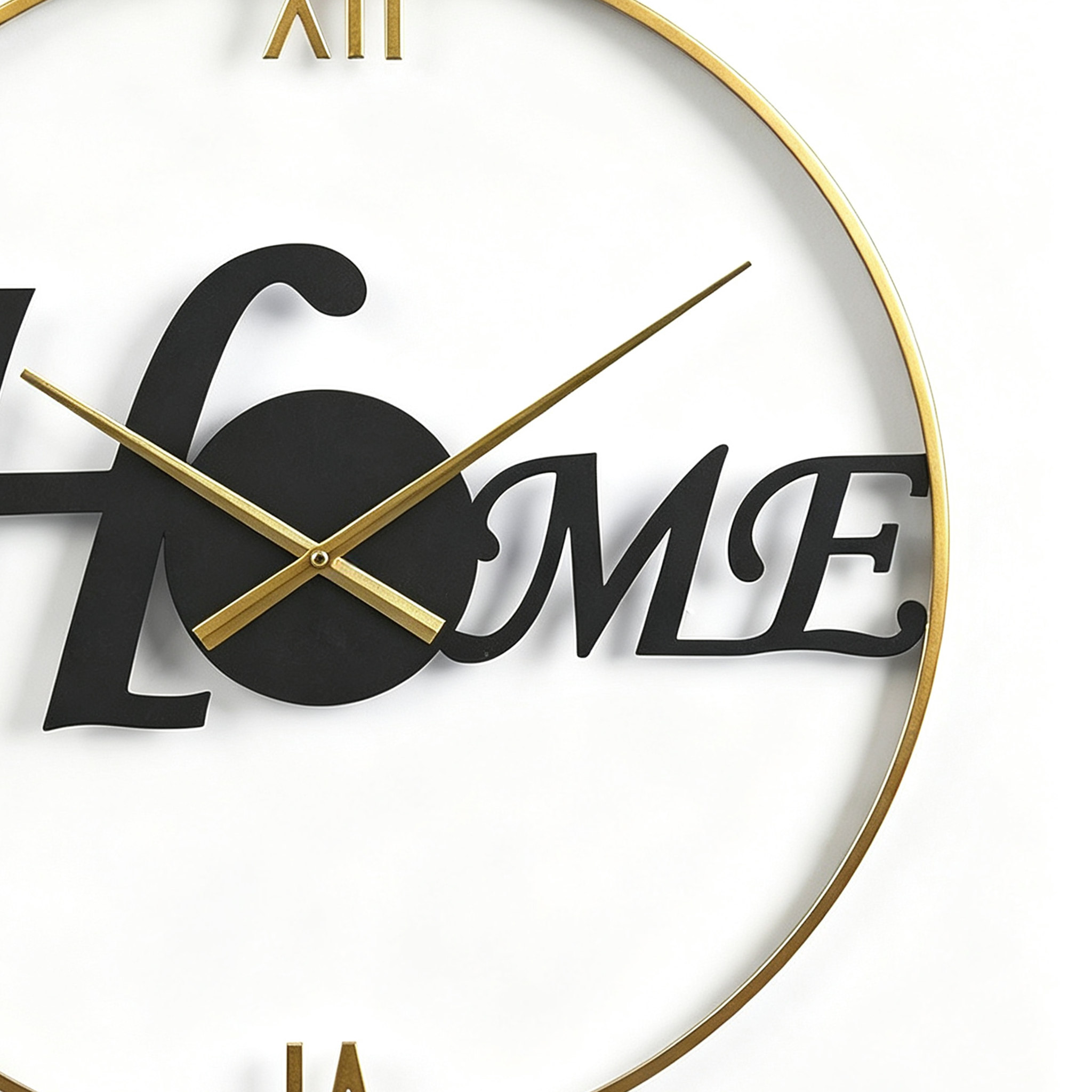 Minimalist Letter Wrought Iron Clock - Image 2