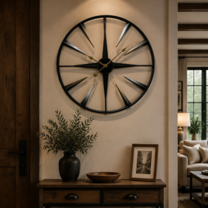 Starburst Radial Marker Metal Wall Clock
