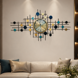 Modern Geometric Metal Wall Clock