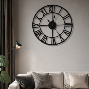 Steampunk Roman Number Open Frame Clock