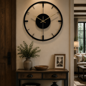 Minimalist Marker Open Frame Metal Wall Clock