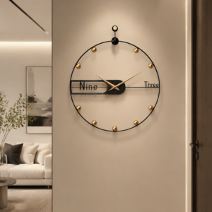 Minimalist Hollow Metal Wall Clock