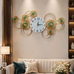 Vintage Sunburst Decor Wall Clock