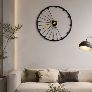 Bike Rim Skeleton Decor Wall Clock