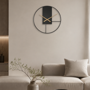 Geometric Minimalist Open Metal Wall Clock