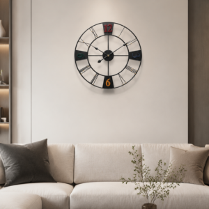 Colorful 3D Number Large Wall Clock