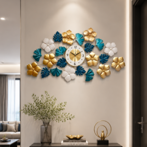 Tropical Bloom Gilded Metal Horologe