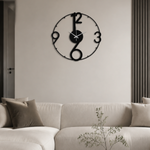 Minimalist Open Frame Metal Wall Clock