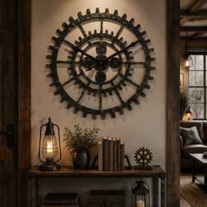 Multi-Layer Gear Steampunk Metal Wall Clock