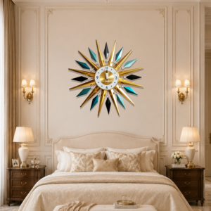 Rhinestone Starburst Decor Clock