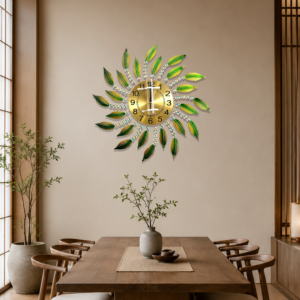 Iridescent Bead Radial Wall Clock