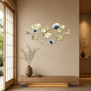 Fortune Deer Horizontal Wall Clock